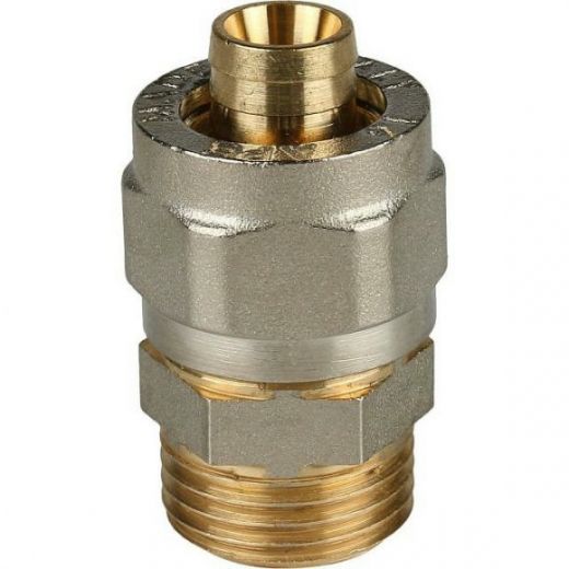 Переходник с наружной резьбой 16х1/2 для металлопластиковых труб, винтовой STOUT