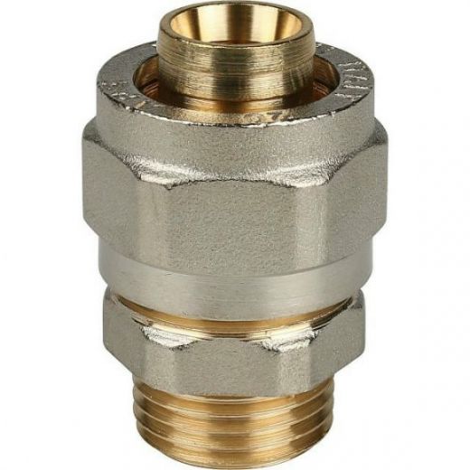 Переходник с наружной резьбой 20х1/2 для металлопластиковых труб, винтовой STOUT