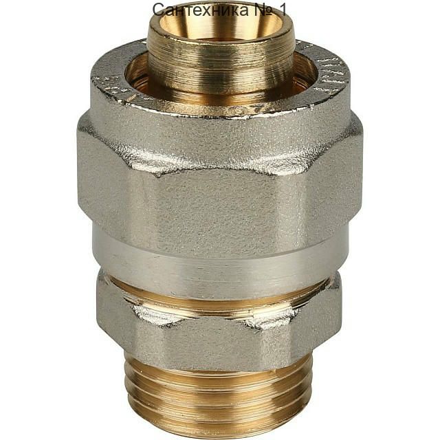 Переходник с наружной резьбой 20х1/2 для металлопластиковых труб, винтовой STOUT