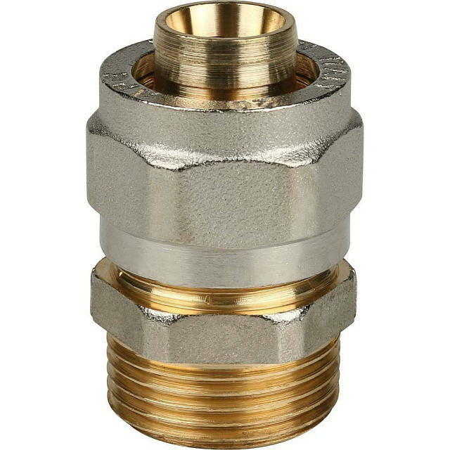 Переходник с наружной резьбой 20х3/4 для металлопластиковых труб, винтовой STOUT