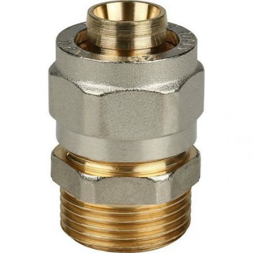 Переходник с наружной резьбой 20х3/4 для металлопластиковых труб, винтовой STOUT