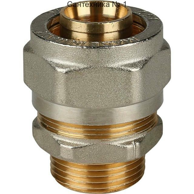 Переходник с наружной резьбой 26х3/4 для металлопластиковых труб, винтовой STOUT