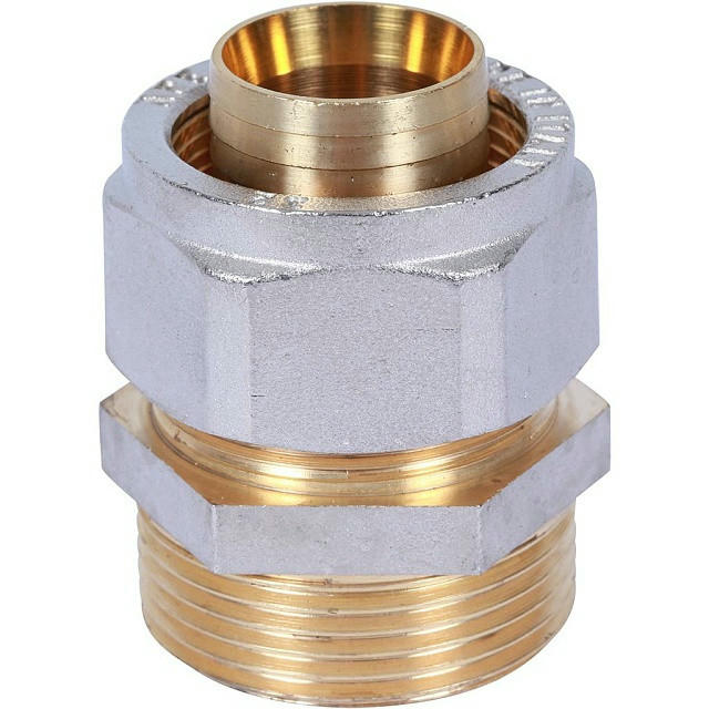 Переходник с наружной резьбой 32х1 1/4 для металлопластиковых труб, винтовой STOUT