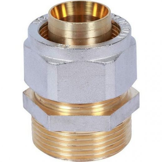 Переходник с наружной резьбой 32х1 1/4 для металлопластиковых труб, винтовой STOUT