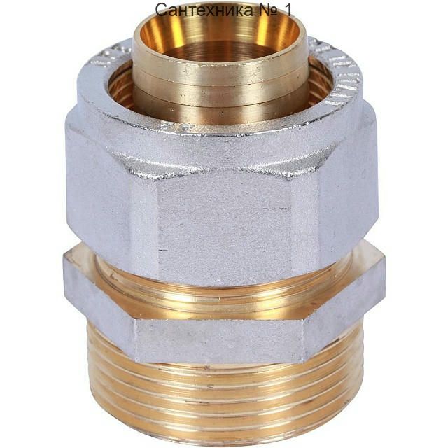 Переходник с наружной резьбой 32х1 1/4 для металлопластиковых труб, винтовой STOUT