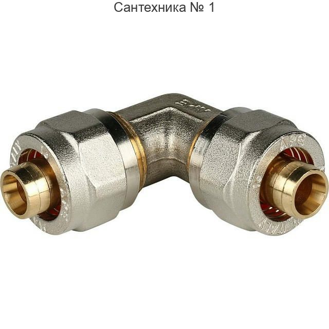 Угольник 90° 16х16 для металлопластиковых труб, винтовой STOUT