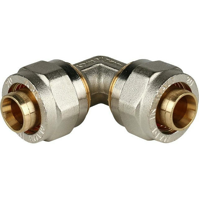 Угольник 90° 20х20 для металлопластиковых труб, винтовой STOUT