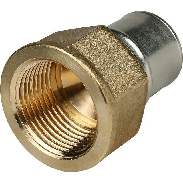 Переходник с внутренней резьбой 26х1 для металлопластиковых труб, прессовой STOUT