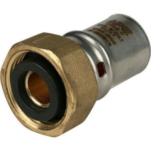 Переходник с накидной гайкой 20х3/4 для металлопластиковых труб, прессовой STOUT