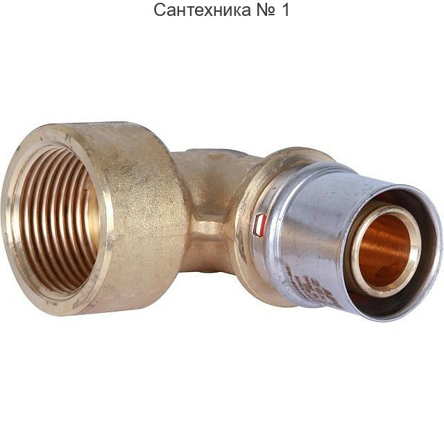 Угольник-переходник с внутренней резьбой 26х1" для металлопластиковых труб, прессовой STOUT