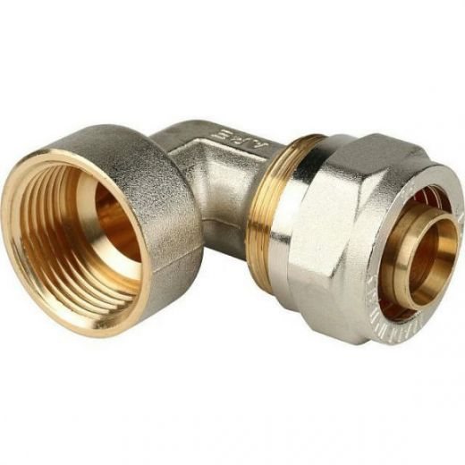 Угольник-переходник с внутренней резьбой 26х1" для металлопластиковых труб, винтовой STOUT