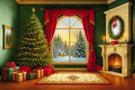 Фон стена "New year wall №29"