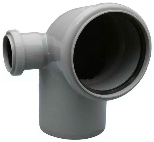 Отвод канализационный 110 х 90 с выходом 50, левый Политэк