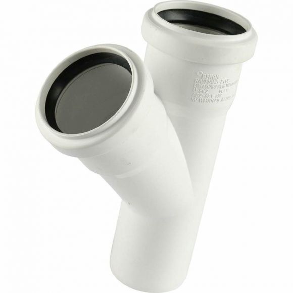 Тройник канализационный RAUPIANO 50/50х45° REHAU