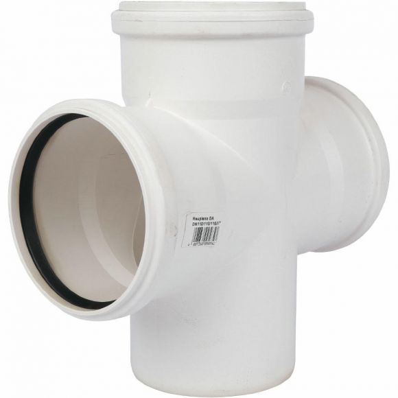 Крестовина канализационная RAUPIANO 110/110/110/87° одноплоскостная REHAU