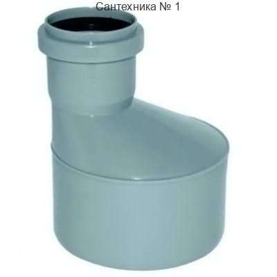 Переходник канализационный эксцентрический 110/50, длинный Политэк