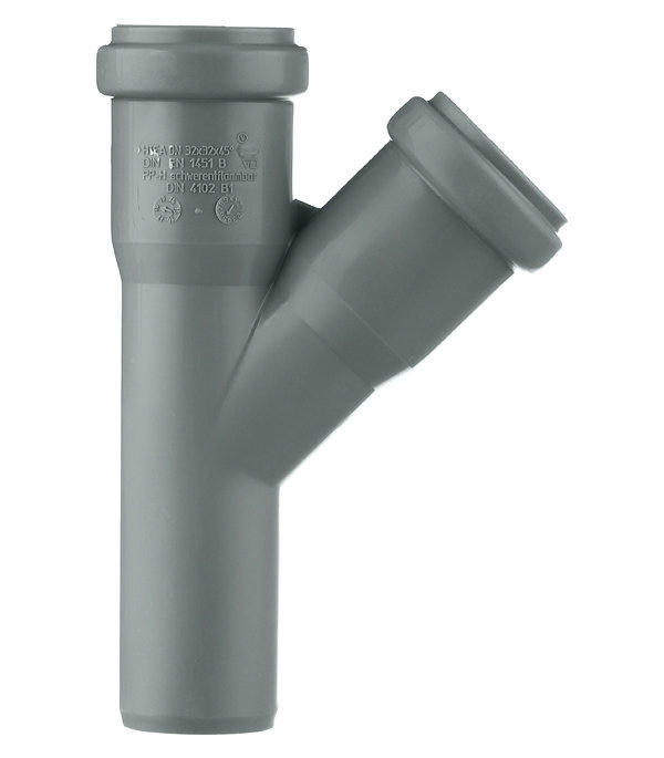 Тройник канализационный HTEA 32/32 на 45° Ostendorf