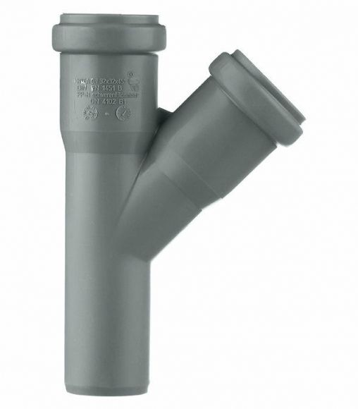 Тройник канализационный HTEA 32/32 на 45° Ostendorf