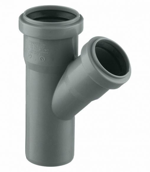 Тройник канализационный HTEA 50/40 на 45° Ostendorf