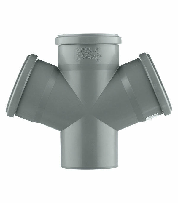 Крестовина канализационная HTDA 110/110/110 на 67° одноплоскостная Ostendorf