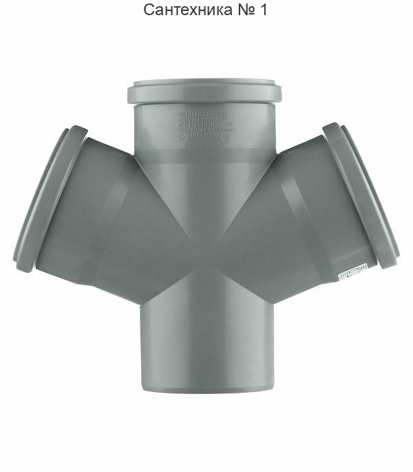 Крестовина канализационная HTDA 110/110/110 на 67° одноплоскостная Ostendorf