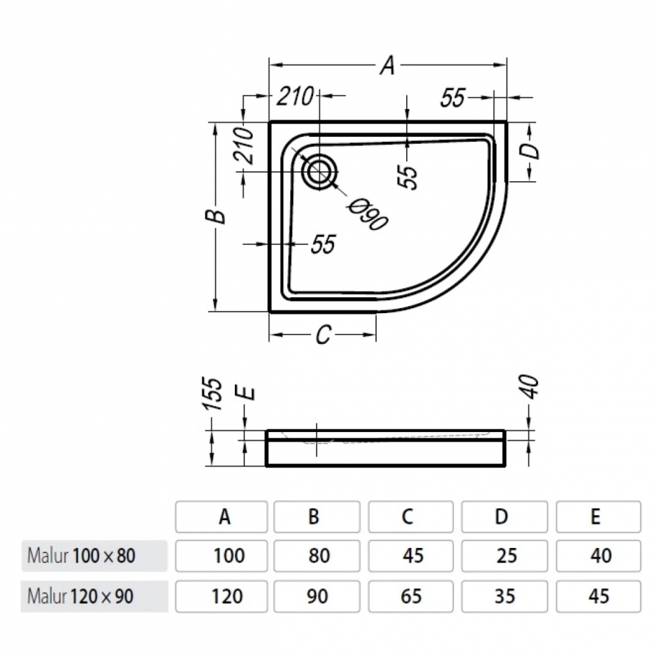 Душевой поддон Kolpa-San MALUR R ФОТО