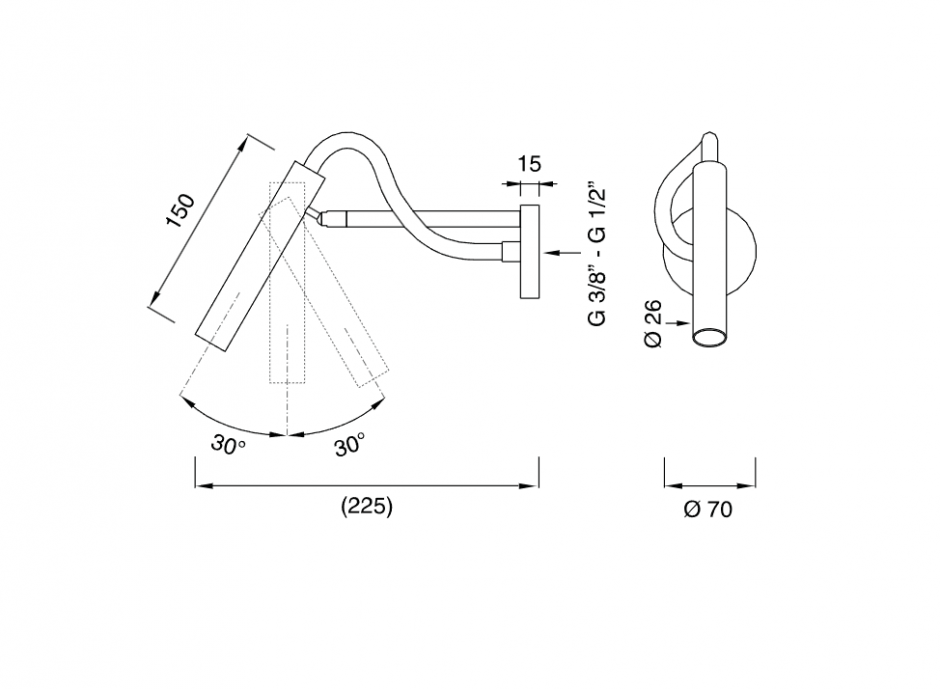 Верхний душ Cea Design ASTA AST25 22,5см ФОТО