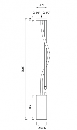 Верхний душ Cea Design ASTA AST26 62,5см схема 2
