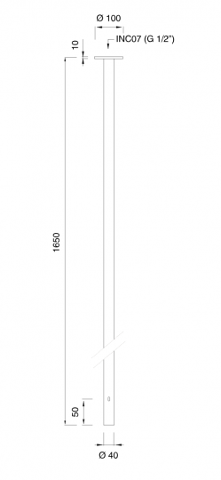 Потолочный сенсорный излив Cea Design MILO360 MIL073 1650мм схема 2