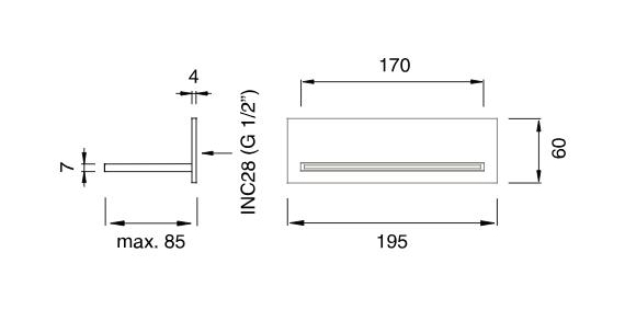 Излив водопад Cea Design FRE100 длина 8,5 см ФОТО
