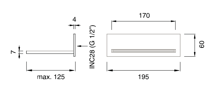 Излив водопад Cea Design FRE101 длина 12,5 см ФОТО