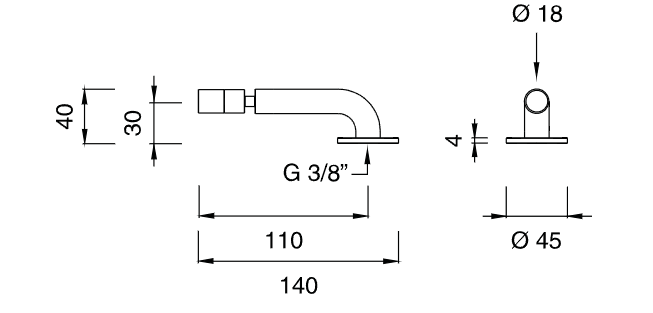 Излив регулируемый Cea Design FRE102 высота 4 см ФОТО