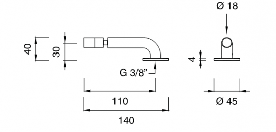 Излив регулируемый Cea Design FRE102 высота 4 см схема 2