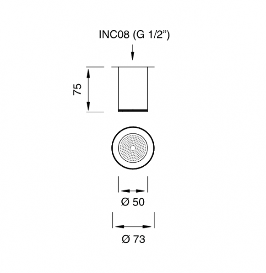 Верхний душ Cea Design FRE120 7,5 см режим дождя схема 2