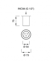 Верхний душ Cea Design FRE122 7,5 см спиральные форсунки схема 2
