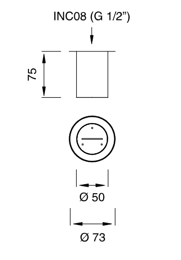 Верхний душ Cea Design FRE125 7,5 см струя водопад схема 2