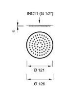 Встроенный верхний душ Cea Design FRE128 ? 12 см схема 2