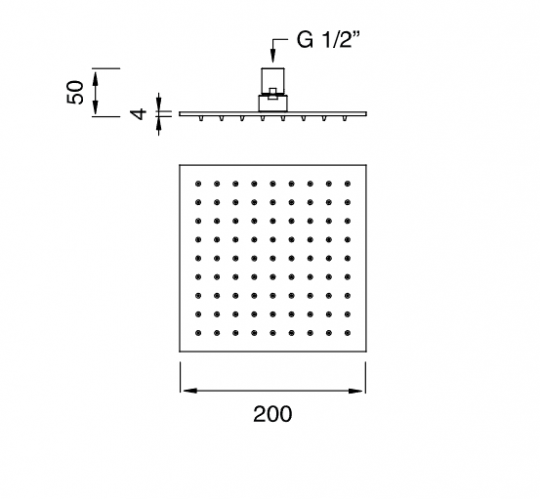 Верхний душ Cea Design FRE11 20х20 см схема 2