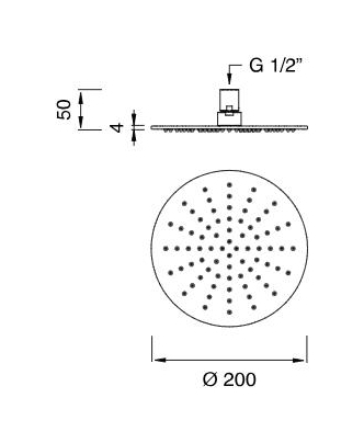 Верхний душ Cea Design FRE12 20 см схема 2