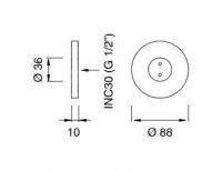 Душевая форсунка Cea Design FRE138 8,8 см схема 2