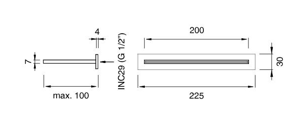 Встраиваемый излив водопад Cea Design FRE14 длина 10 см ФОТО