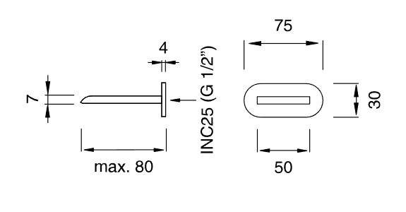 Встраиваемый излив водопад Cea Design FRE170 ширина 7,5 см ФОТО