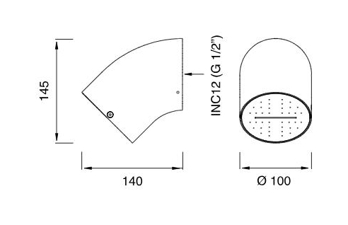 Верхний душ настенный Cea Design FRE154 2 режима 10см ФОТО