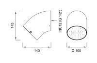 Верхний душ настенный Cea Design FRE154 2 режима 10см схема 2 Верхний душ настенный Cea Design FRE154 2 режима 10см схема 2