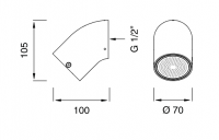 Верхний душ настенный Cea Design FRE155 аэрированная дождевая струя 7см схема 2 Верхний душ настенный Cea Design FRE155 аэрированная дождевая струя 7см схема 2