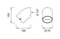 Верхний душ настенный Cea Design FRE159 водопад 7 см схема 2