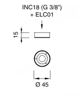 Верхний душ настенный Cea Design FRE160 с дождевой струей и светодиодной хромотерапией схема 2