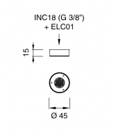 Верхний душ настенный Cea Design FRE162 с светодиодной хромотерапией схема 2