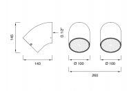 Верхний душ настенный Cea Design FRE180 комплект схема 2