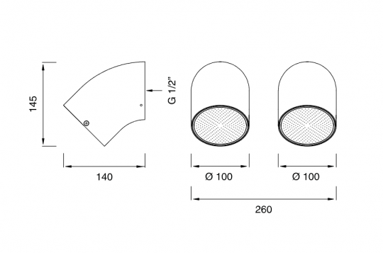 Верхний душ настенный Cea Design FRE180 комплект схема 2